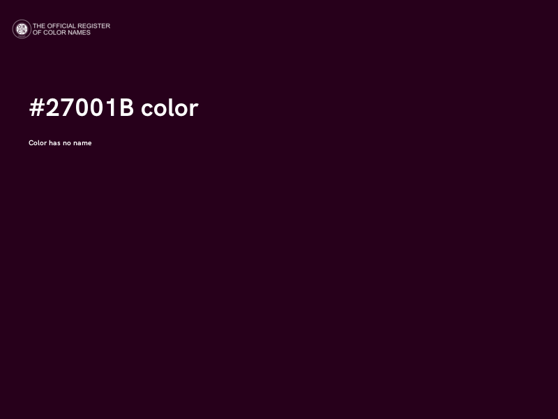#27001B color image