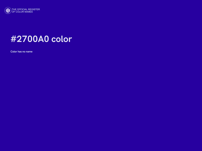 #2700A0 color image