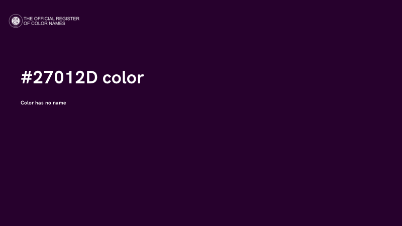 #27012D color image