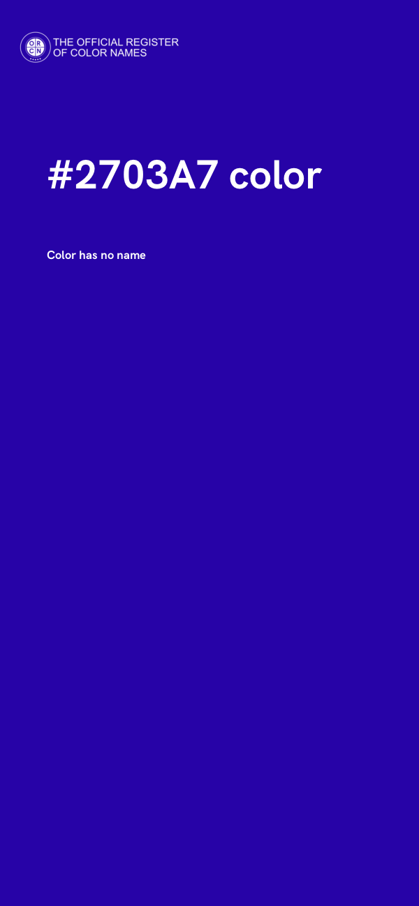 #2703A7 color image