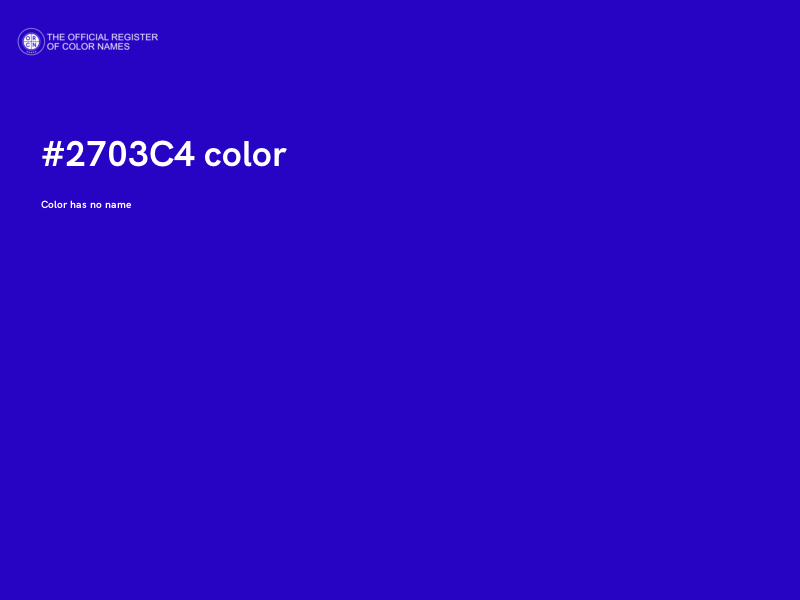 #2703C4 color image