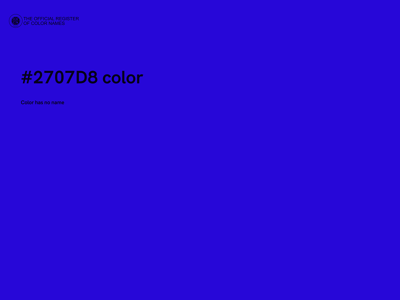 #2707D8 color image