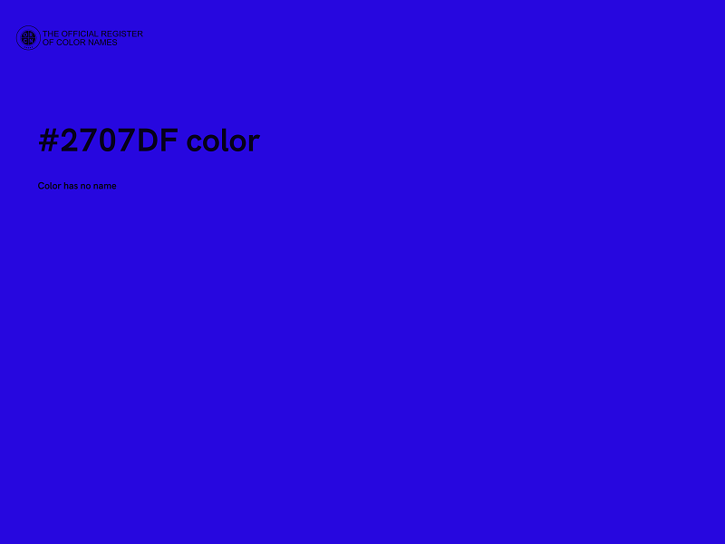 #2707DF color image