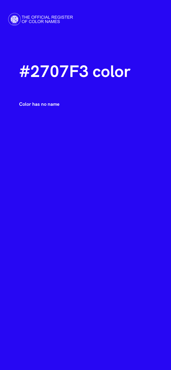 #2707F3 color image