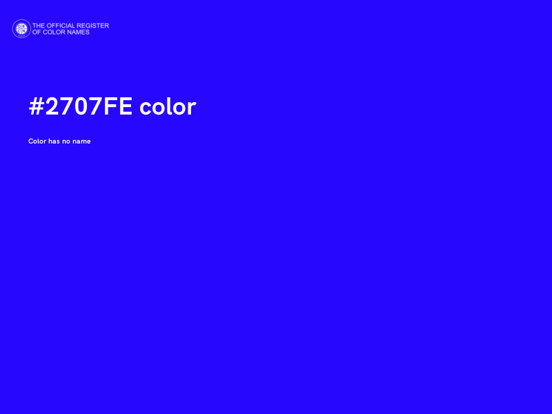 #2707FE color image