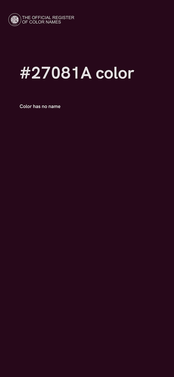 #27081A color image