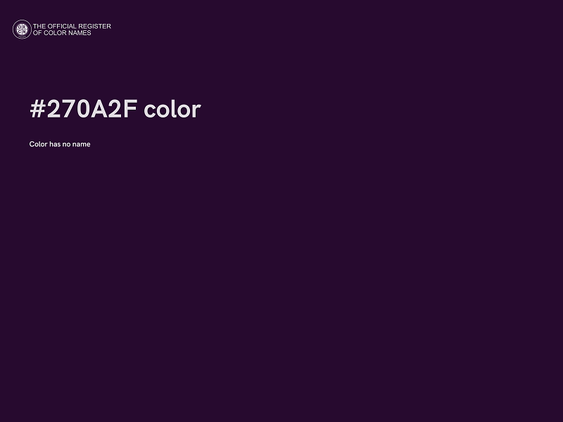 #270A2F color image
