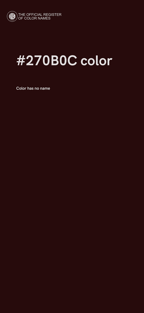 #270B0C color image