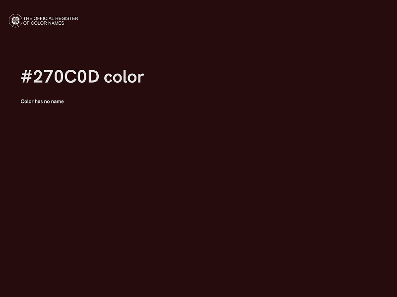 #270C0D color image