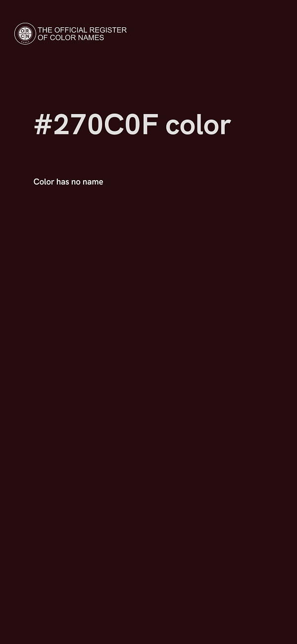 #270C0F color image
