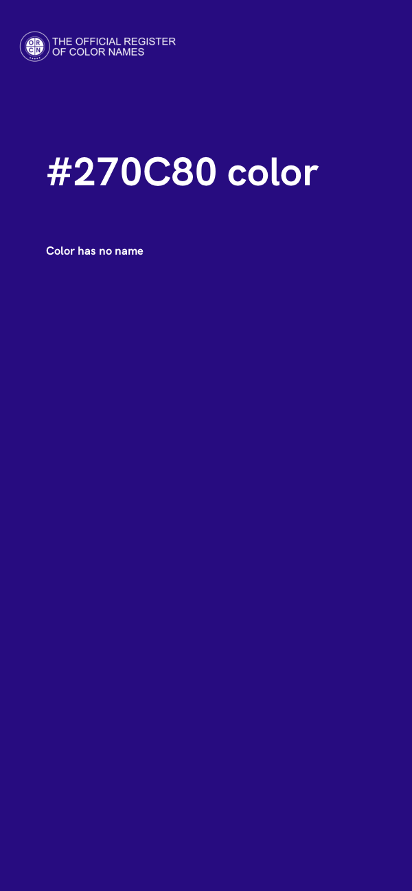 #270C80 color image