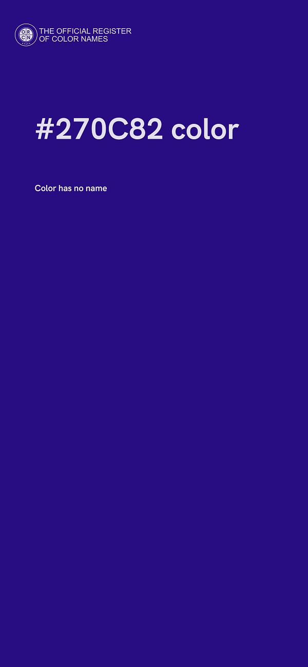 #270C82 color image