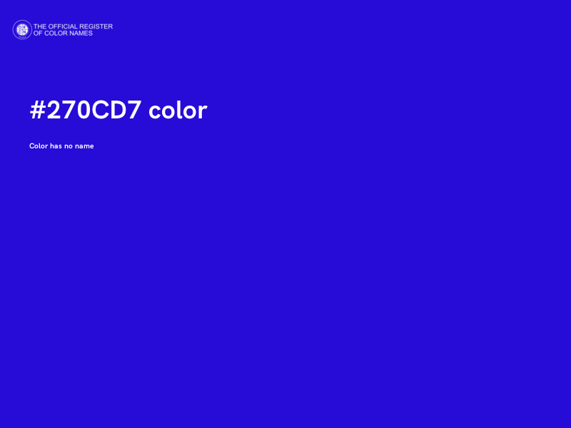 #270CD7 color image