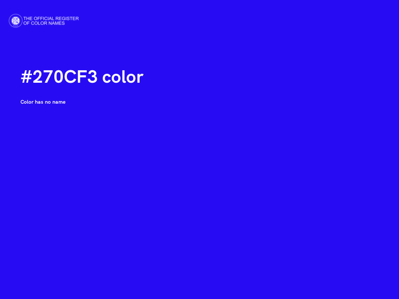 #270CF3 color image