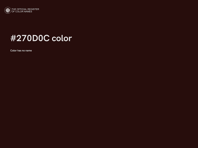 #270D0C color image