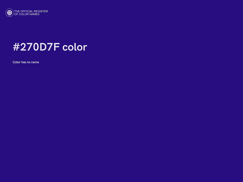 #270D7F color image