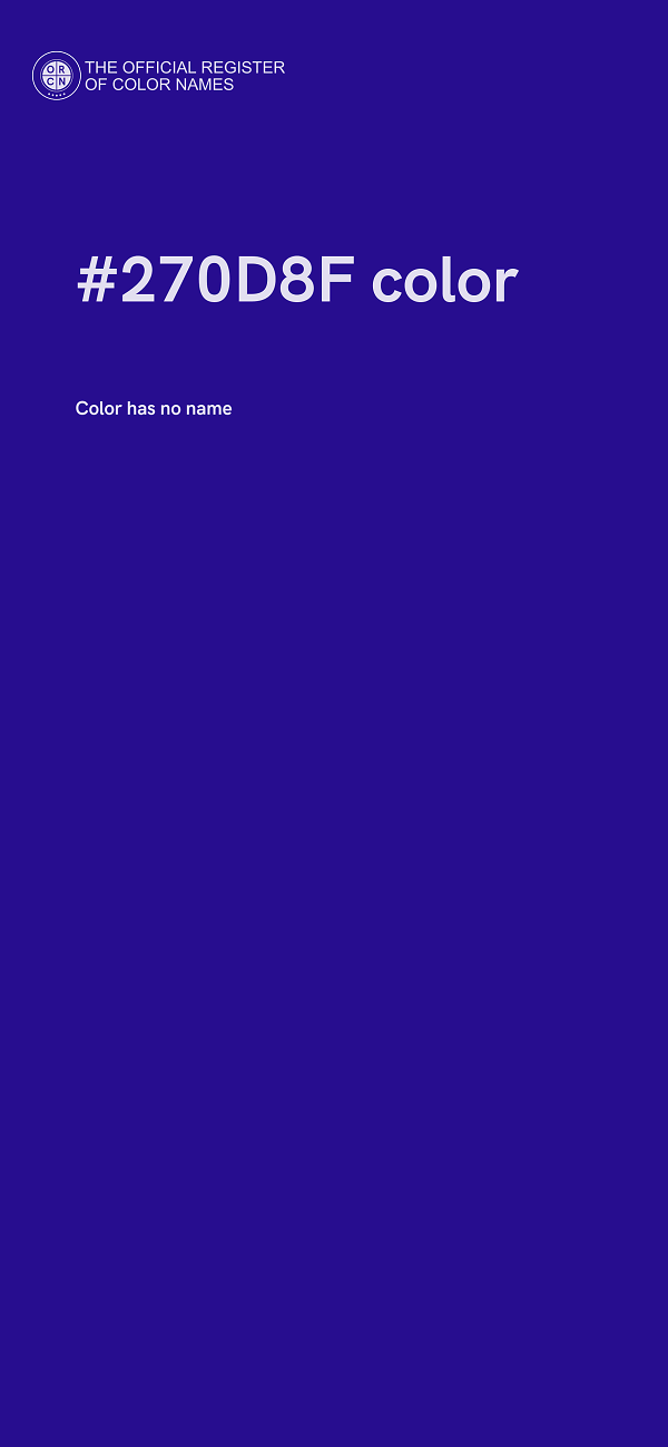 #270D8F color image