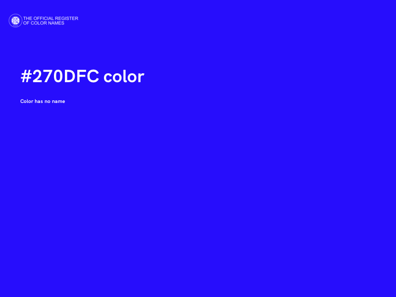 #270DFC color image