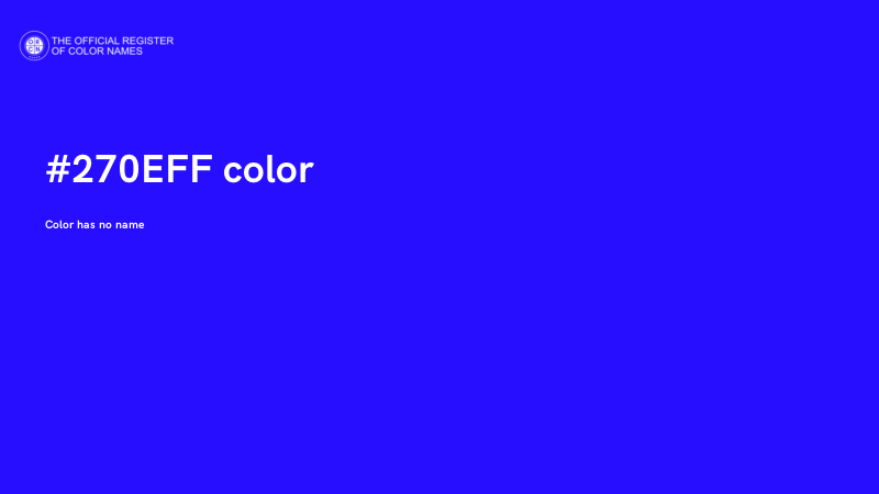 #270EFF color image
