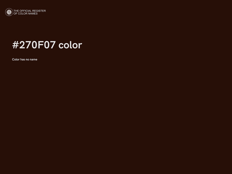 #270F07 color image