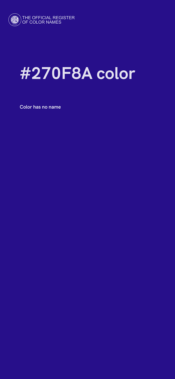 #270F8A color image