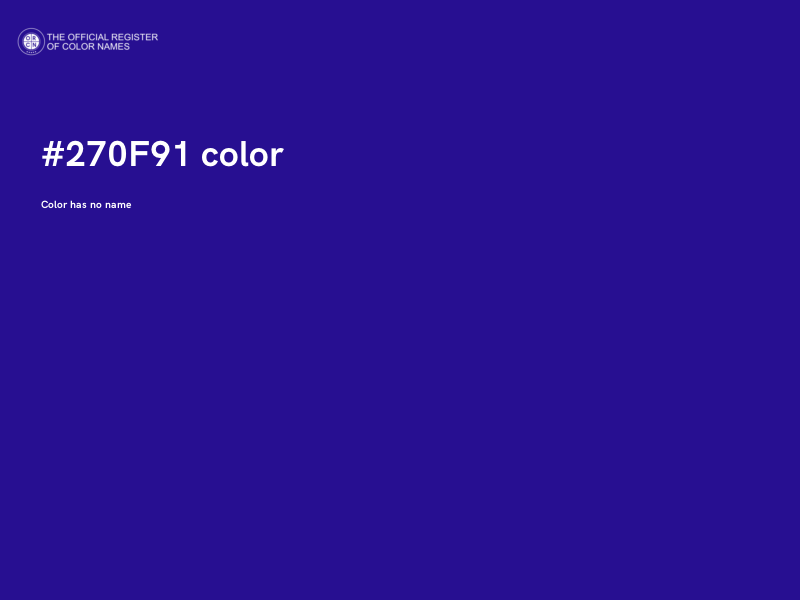 #270F91 color image