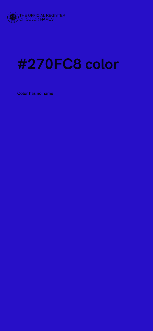 #270FC8 color image