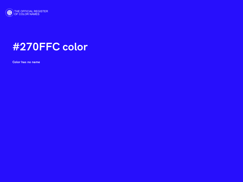 #270FFC color image