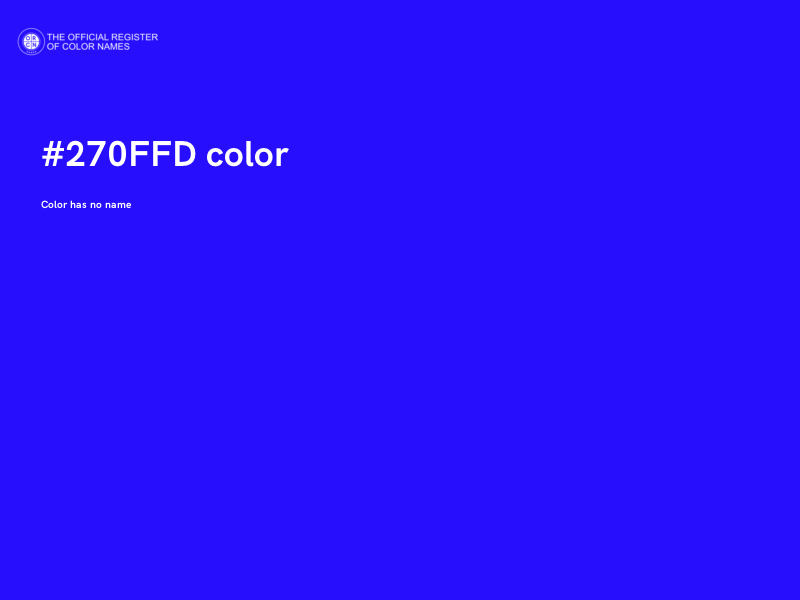 #270FFD color image