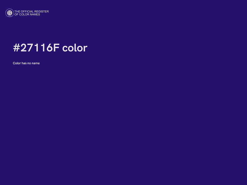 #27116F color image