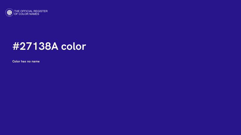 #27138A color image