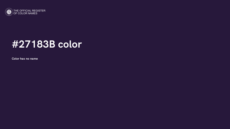 #27183B color image