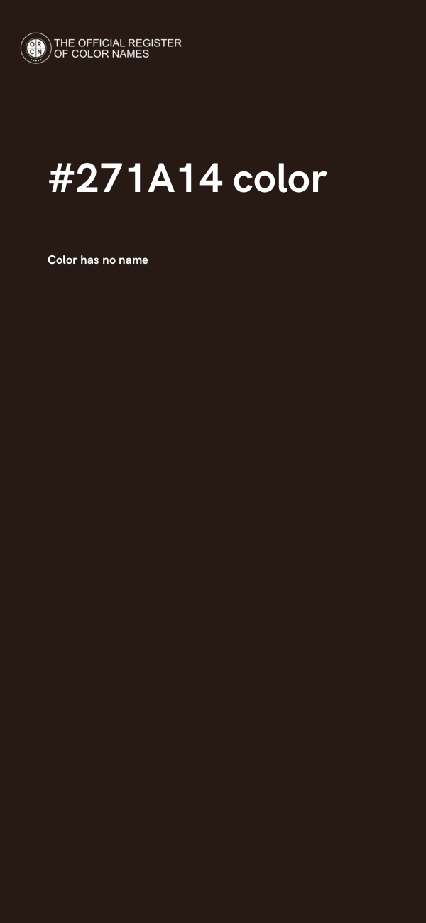 #271A14 color image