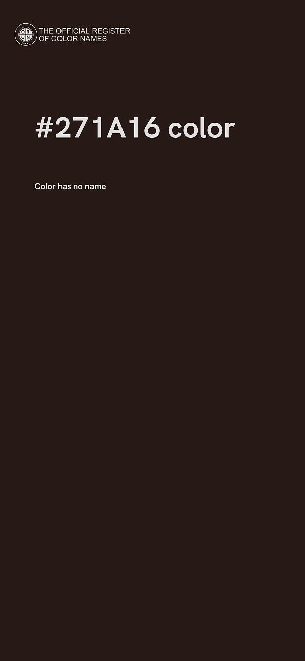 #271A16 color image