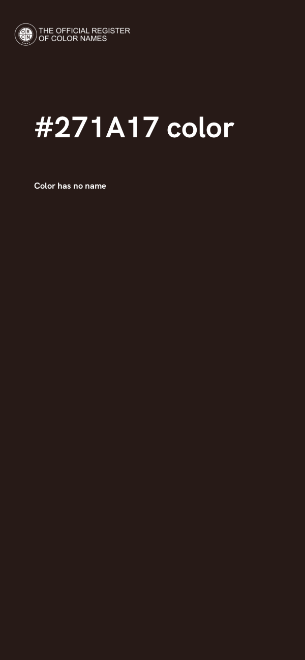 #271A17 color image