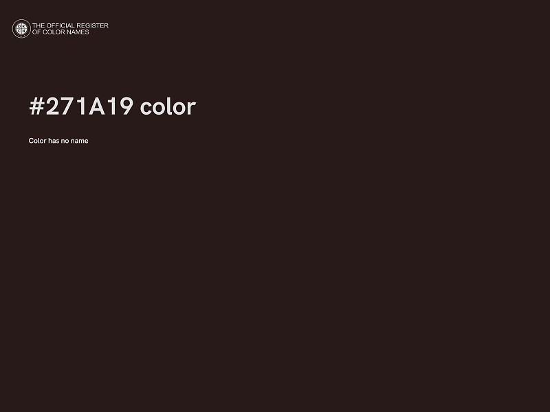 #271A19 color image
