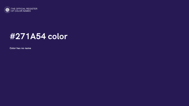 #271A54 color image
