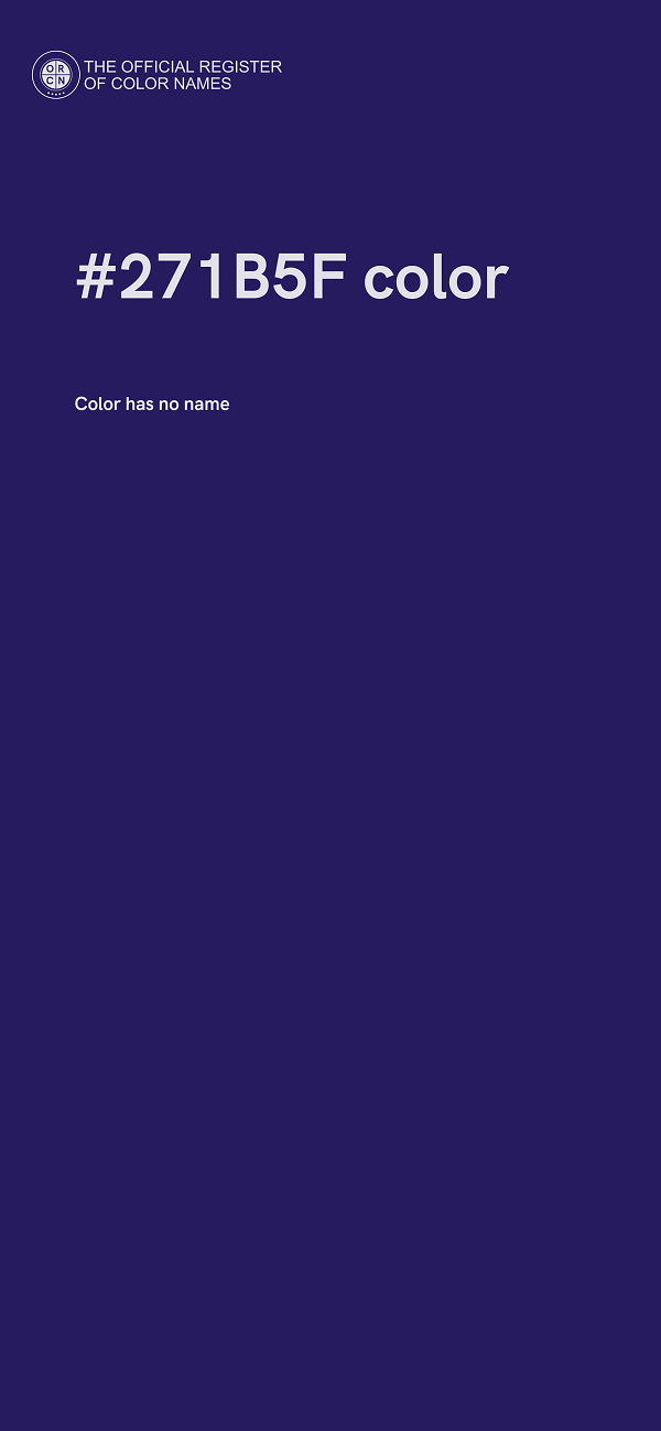 #271B5F color image