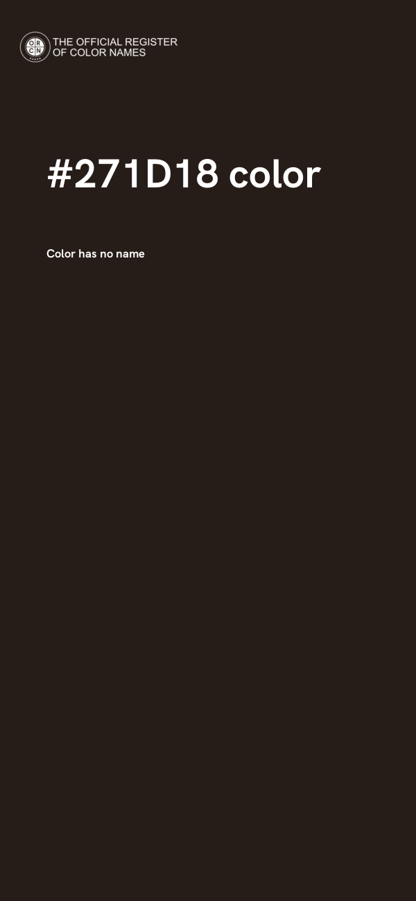 #271D18 color image