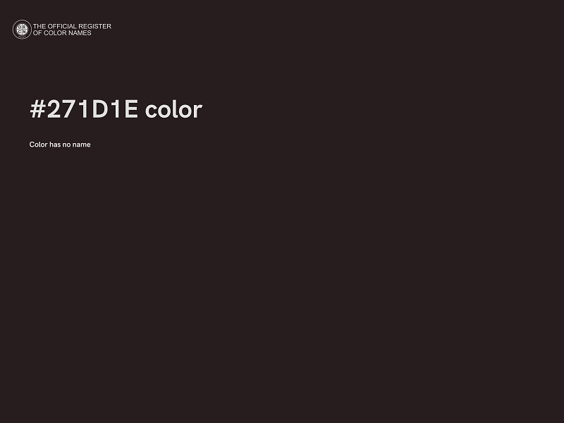 #271D1E color image