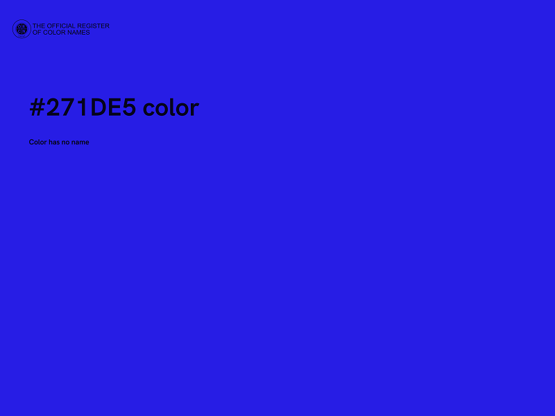 #271DE5 color image