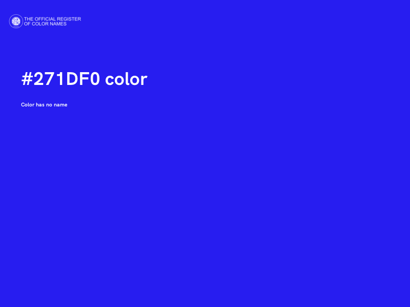 #271DF0 color image