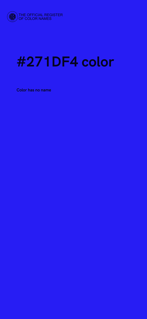 #271DF4 color image