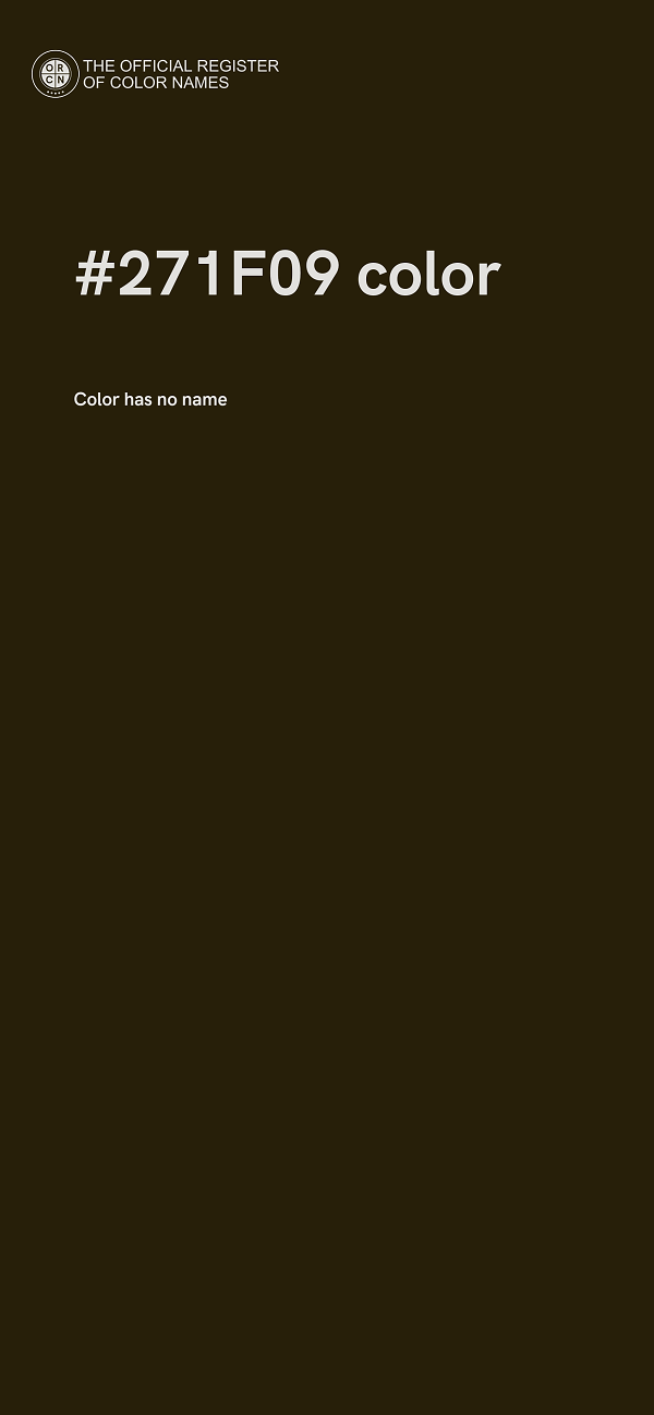 #271F09 color image