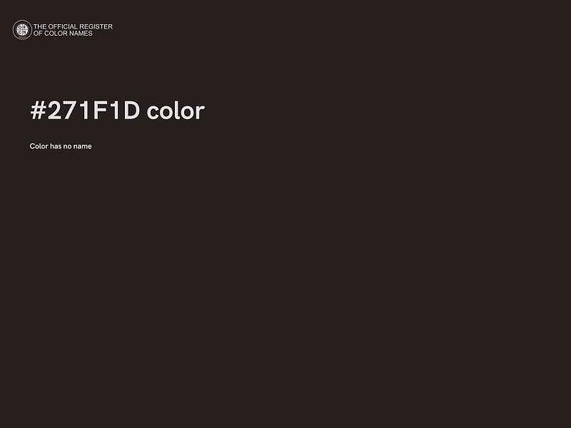 #271F1D color image