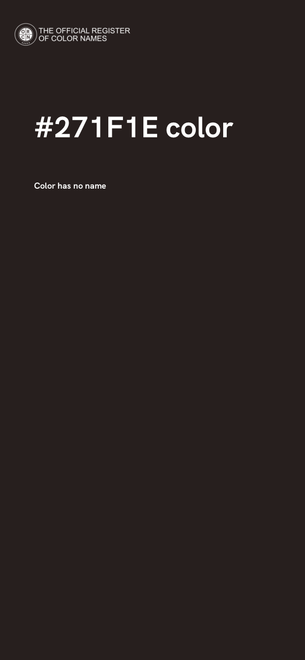 #271F1E color image