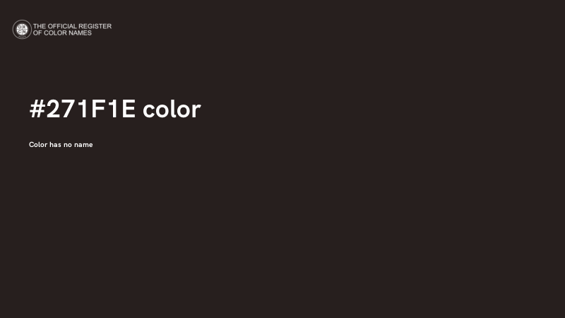 #271F1E color image