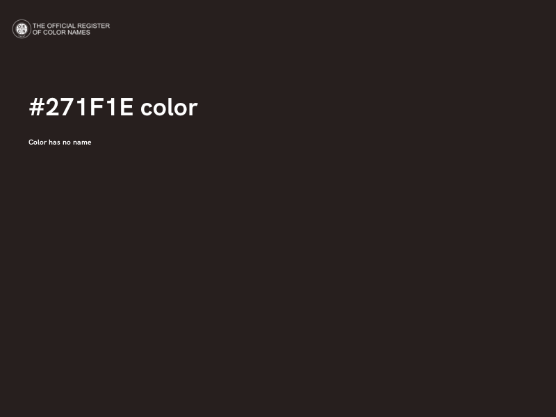 #271F1E color image