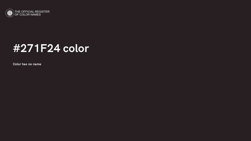 #271F24 color image
