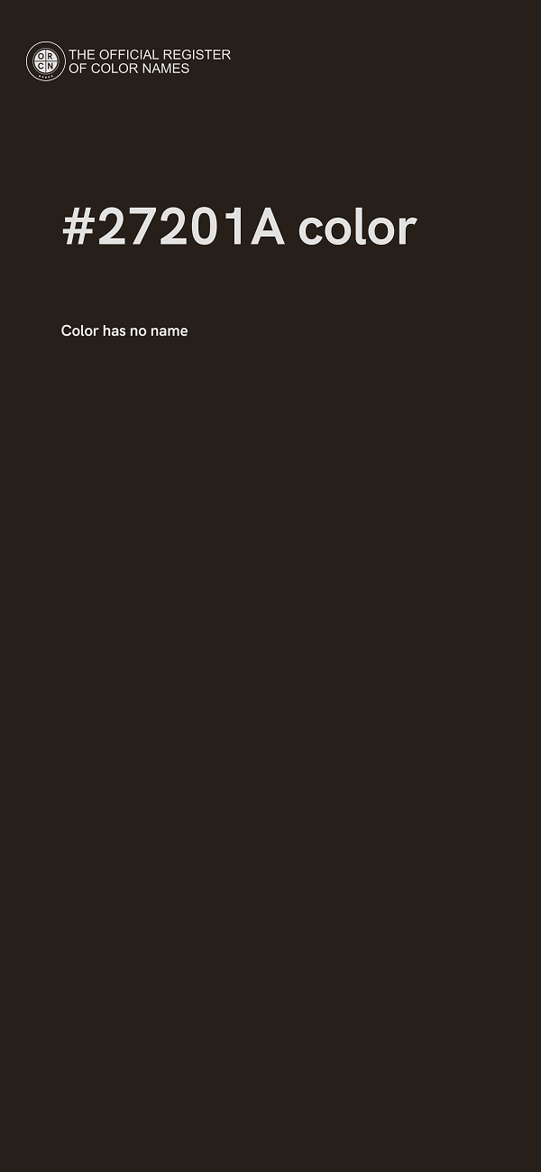 #27201A color image